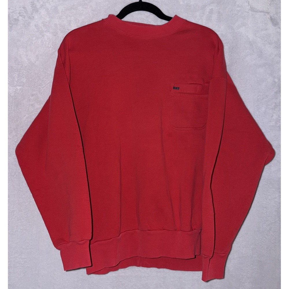 Vintage Alexander Julian Colours Sweater Size Large Red Pullover Pocket